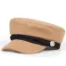 2017 Fashion Solid Visor Military Hat Autumn and Winter Vintage wool Patchwork Beret Cap For Women England Style Flat Cap