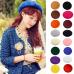 2018 New Womens Winter Hat Beret Female Wool Cotton Blend Cap 16 Color New Woman Hats Caps Black White Gray Pink Boinas De Mujer