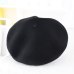 2018 winter Cheap 100% Wool Solid Color Beret Caps Female Bonnet Women caps Lady Painter All Matched Warm Walking Hat Wholesale