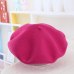 2018 winter Cheap 100% Wool Solid Color Beret Caps Female Bonnet Women caps Lady Painter All Matched Warm Walking Hat Wholesale