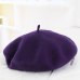 2018 winter Cheap 100% Wool Solid Color Beret Caps Female Bonnet Women caps Lady Painter All Matched Warm Walking Hat Wholesale