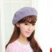 2018 winter Cheap 100% Wool Solid Color Beret Caps Female Bonnet Women caps Lady Painter All Matched Warm Walking Hat Wholesale