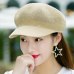 2019 New Female Summer Hats Wild Round Neck Fashion Comfortable Breathable Travel Sunshade Mesh Hat Beret Elegant