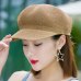 2019 New Female Summer Hats Wild Round Neck Fashion Comfortable Breathable Travel Sunshade Mesh Hat Beret Elegant