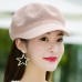 2019 New Female Summer Hats Wild Round Neck Fashion Comfortable Breathable Travel Sunshade Mesh Hat Beret Elegant