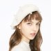 2019  Wool Women Winter berets Luxury pearl rivet Vintage Cashmere Female Warm Vogue beret Hats Girls Flat cap beret for women