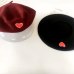 Autumn Winter Vintage Black Cute Heart Embroidery Beret Women Artist Cap Ladies Wool Hat Headwear Berets