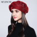 Bonnet Femme Women Beret Cotton Wool Brand New Knitted Fashion Flower Autumn 2019 Winter Hats For Women Caps  #MZ741