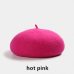 Hot Sell 2018 Cheap Fashion New Women Wool Solid Color Beret Female Bonnet Caps Winter All Matched Warm Walking Hat Cap 17 Color