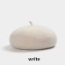 Hot Sell 2018 Cheap Fashion New Women Wool Solid Color Beret Female Bonnet Caps Winter All Matched Warm Walking Hat Cap 17 Color