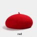 Hot Sell 2018 Cheap Fashion New Women Wool Solid Color Beret Female Bonnet Caps Winter All Matched Warm Walking Hat Cap 17 Color