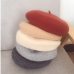 Hot Sell 2018 Cheap Fashion New Women Wool Solid Color Beret Female Bonnet Caps Winter All Matched Warm Walking Hat Cap 17 Color