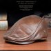 Men's outdoor leather hat winter Berets male warm Ear protection cap 100% genuine leather dad hat wholesale Leisure bone