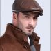 Men's outdoor leather hat winter Berets male warm Ear protection cap 100% genuine leather dad hat wholesale Leisure bone