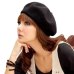 NIBESSER Solid Color Women's Girl's Beret Female French  Warm Wool Winter  Hat Black White Gray Pink Boinas De Mujer