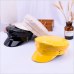 New Fashion Patent Leather Beret High Quality Ladies Hats Solid Color Flat Top Hat PU Slouchy Bone Cap Women Punk Hat