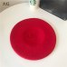 New Felt Wool Solid Color Beret Caps Female Bonnet Women caps Lady Painter All Matched Warm Artist Hat Wholesale