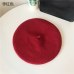 New Felt Wool Solid Color Beret Caps Female Bonnet Women caps Lady Painter All Matched Warm Artist Hat Wholesale