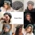 New autumn winter Plaid Beret Hats For Women French Berets Fashion Female Houndstooth Berets Black Berets With Adjustable Rope