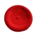New painter beret outdoor artist hats autumn and winter new warm knit caps solid color fashion raccoon fur pom-pom vintage beret