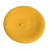 New painter beret outdoor artist hats autumn and winter new warm knit caps solid color fashion raccoon fur pom-pom vintage beret