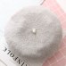 Trendy Charm Solid Color Winter Warm Wool Women Beret French Artist Beanie Hat Cap For Female Fashion Accessory Lady Gifts