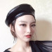 Vintage 5Style Women Solid PU Beret Hat French Artist Warm Hat Winter Ski Cap Lady All-Match Hat Fashion Berets