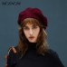 Winter Berets For Women Vintage Wool Knitted Hats Female 2019 New British Style Beanie Lady Painter Bonnet Hats Lady Girl Berets