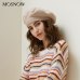 Winter Berets For Women Vintage Wool Knitted Hats Female 2019 New British Style Beanie Lady Painter Bonnet Hats Lady Girl Berets