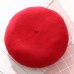 Winter Warm faux Wool Beret Women Girls French Artist Beanie Hat Cap red black purple beige orange Kawaii Flat Top caps warmers