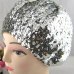 Women Sequins Hat Shiny Costume Jazz Glitter Dance Beret Round Cap Ladies Fashion Accessories Beanie