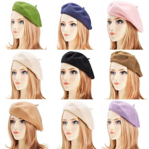 Women's Solid Color Classic French Style Beret Beanie Hat Women's French Beret Hats