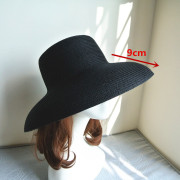 01811-axi British summer chimney Modelling French style Hepburn elegant  lady straw leisure cap women bucket hat wholesale