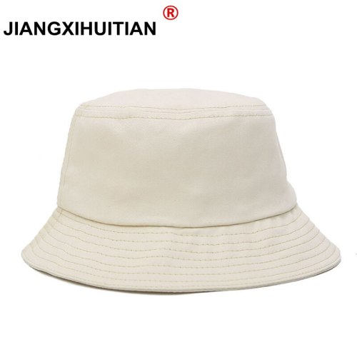 2018 Hot Sale Unisex Bucket Hat Panama Women Simple Style Solid Color Sun Hat men and women Summer Hats