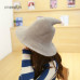 2018 New sheep wool cap knitting fisherman hat qiu dong Female fashion witch pointed basin bucket hat accessories ZM-07