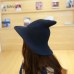 2018 New sheep wool cap knitting fisherman hat qiu dong Female fashion witch pointed basin bucket hat accessories ZM-07