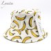 2019 New Design Women Banana 3D Print Bucket Hat Summer Men Hip Hop Fisherman Cap Men Panama Fishing Beach Sunbonnet Streetwear