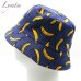 2019 New Design Women Banana 3D Print Bucket Hat Summer Men Hip Hop Fisherman Cap Men Panama Fishing Beach Sunbonnet Streetwear