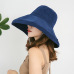 2019 Spring and Summer Big Head Plus Size Lady Sun Hats Women Outdoors Beach Large Brim Fisherman Hats Lady Plain Bucket Hat