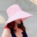 BINGYUANHAOXUAN 2019 New Lady Summer Beach Wide Brim Fisherman Hat Women Fashion Cotton Linen Big Bowknot Plain Bucket Hat