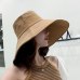 BINGYUANHAOXUAN 2019 New Lady Summer Beach Wide Brim Fisherman Hat Women Fashion Cotton Linen Big Bowknot Plain Bucket Hat