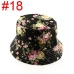 Bnaturalwell Retail new women floral Sun Hat Flower Canvas Bucket Hat Summer Beach SunHat Girls caps 1pc WH001D