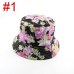 Bnaturalwell Retail new women floral Sun Hat Flower Canvas Bucket Hat Summer Beach SunHat Girls caps 1pc WH001D