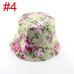 Bnaturalwell Retail new women floral Sun Hat Flower Canvas Bucket Hat Summer Beach SunHat Girls caps 1pc WH001D