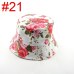 Bnaturalwell Retail new women floral Sun Hat Flower Canvas Bucket Hat Summer Beach SunHat Girls caps 1pc WH001D