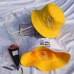 Bucket Hats Women Sun Shading Flat Letter Embroidered Fisherman Hat Korean Style Solid Double-sided Wear Casual Womens Trendy