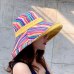 Double sided irregular Pattern Bucket Hat Women Summer Cotton Breathable Leisure Bob Caps Outdoor Sports Casual Dome Panama Cap