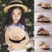 Fashion Straw Cap Women Girls Lovely Boho Sun Beach Straw Hats Wide Brim Summer Cap Mom&Daughter