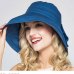 Lady Summer Beach Wide Brim Fisherman Hat Women Fashion Cotton and Linen Big Bowknot Plain Bucket Hat