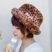 SILOQIN Extra Thick Warm Women's Bucket Hats 2019 New Style Winter Female Winter Hat Leopard Hip Hop Cap For Women Student Hat